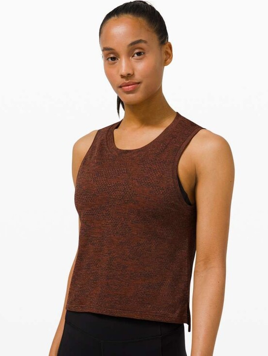 lululemon athletica Tops - Lululemon Train to Be Tank Camo Dot Camo Dark Terracotta/Black Sz 6